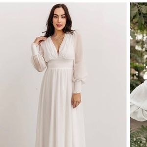 Baltic born Olivia Maxi in white